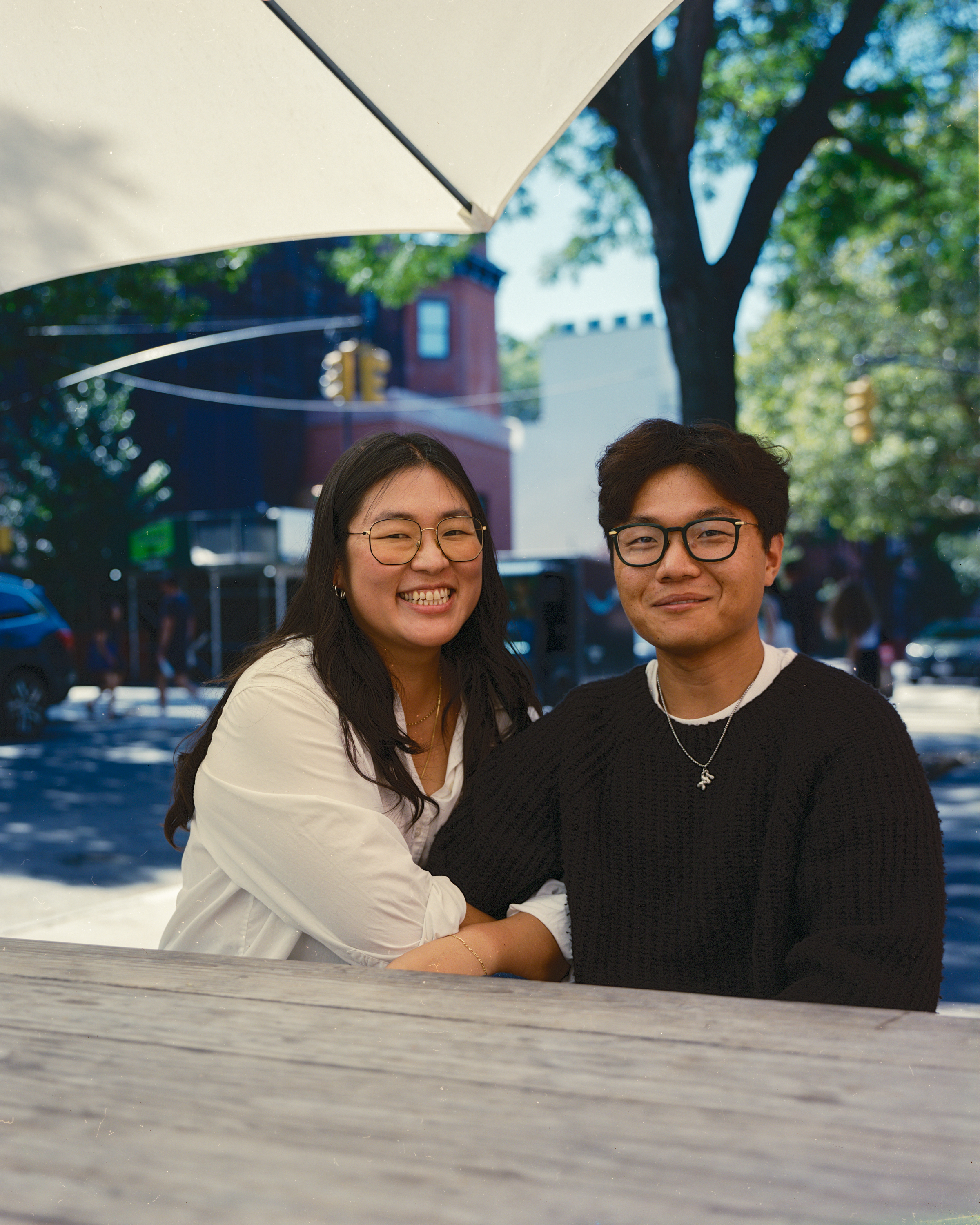 Haley and Josh outside of Poppy's